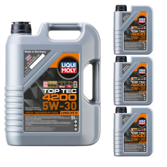 Pachet 8 litri ulei de motor sintetic Liqui Moly Top Tec 4200 5W30