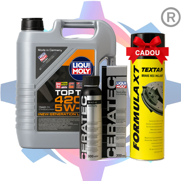 Pachet "Motor Silențios": Ulei Liqui Moly 5W30 & Protecție Ceramică Cera Tec (+ Spray Textar Cadou) [1]