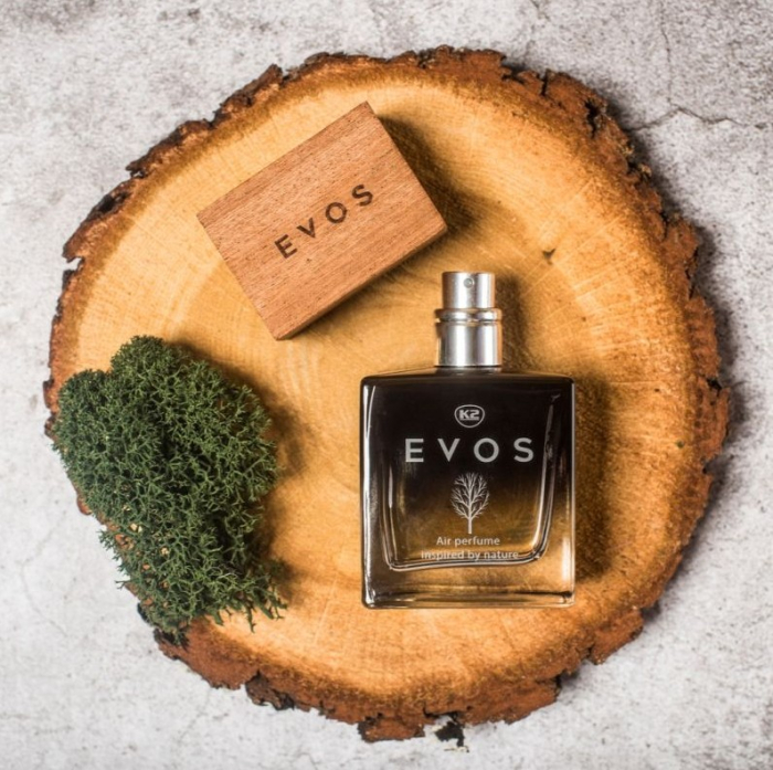 Parfum Auto Spray K2 EVOS SAMURAI 50ml, Aromă Orientală (Portocală, Cardamom, Vanilie), Sticlă cu Dop de Lemn [5]