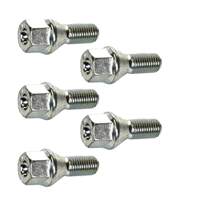 Pachet 5 prezoane roată M12x1.5 (SW17) - Lungime 47.5 mm, pentru jantă aliaj și oțel [1]