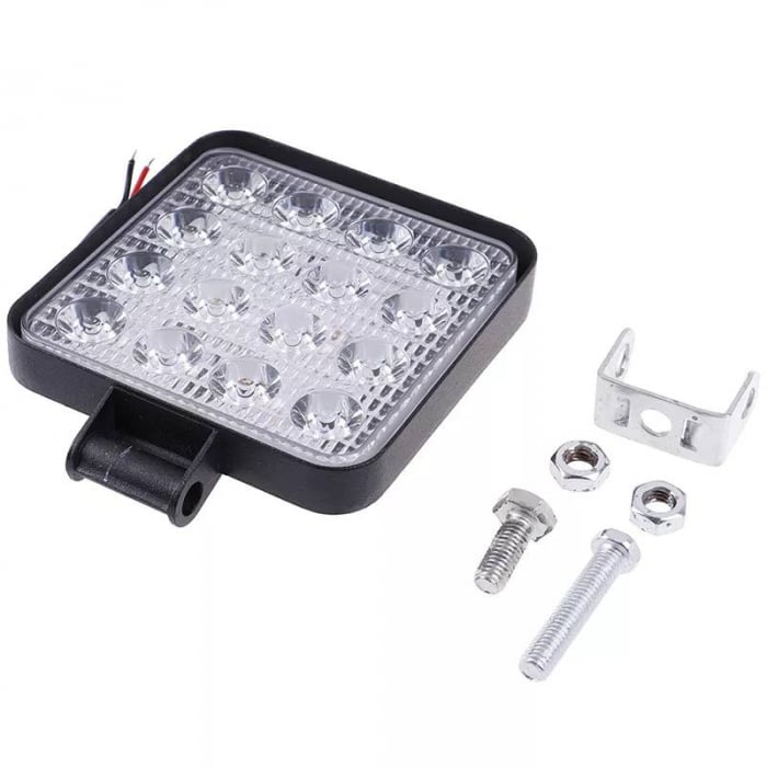 Proiector LED auto Offroad 16 led 48W patrat [2]