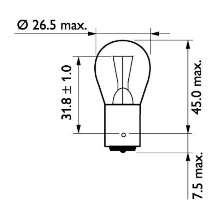 Set 10 Becuri Camion 24V P21W BA15S Philips [3]