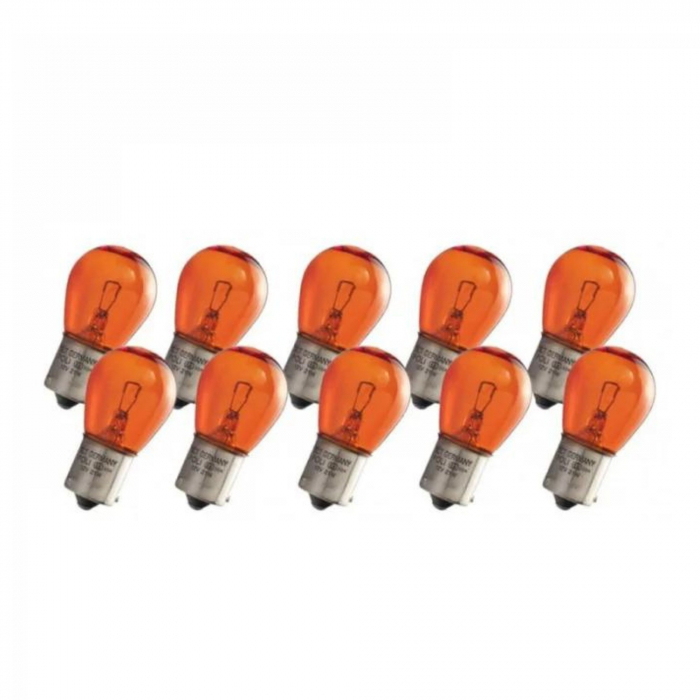 Set 10 Becuri Semnalizare 12V PY21W BAU15S Galben Sct [2]