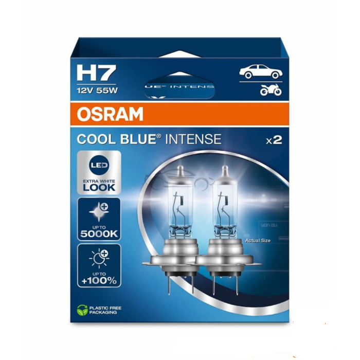 Set 2 bec halogen H7 Osram 12V 55W Cool Blue Intense NextGen