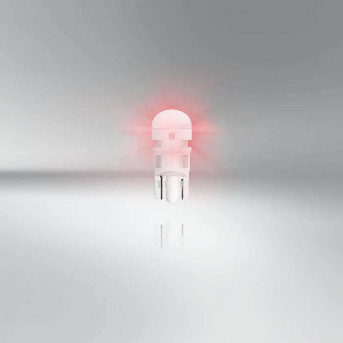 Set 2 becuri auxiliare LED W5W 12V Osram Red Blister 6000K [3]