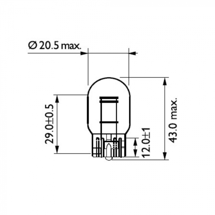 Set 2 Becuri Fara Soclu 12 V W21/5W W3X16Q Philips [3]
