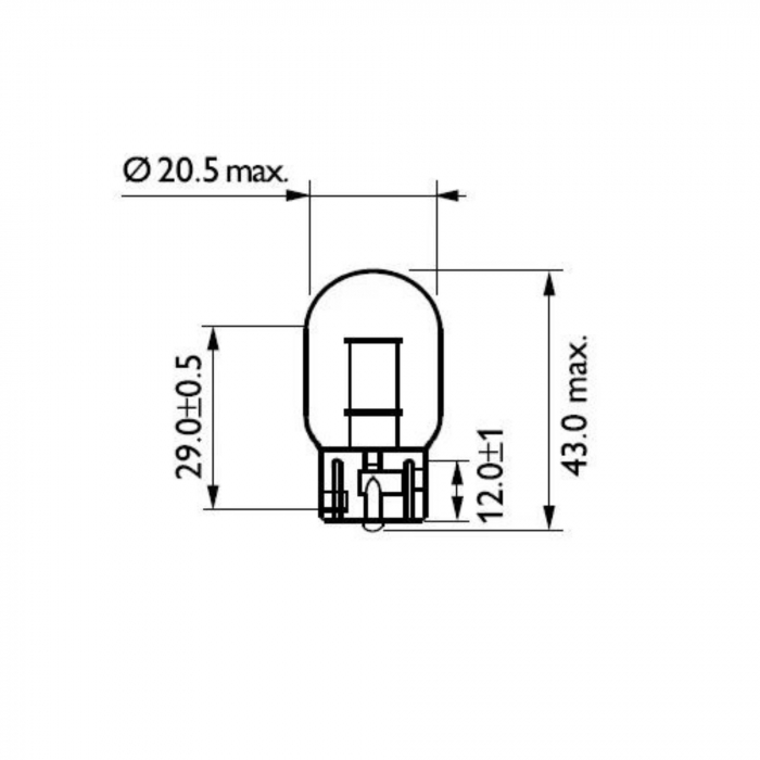 Set 2 Becuri Fara Soclu 12 V WY21W WX3X16D Philips [3]