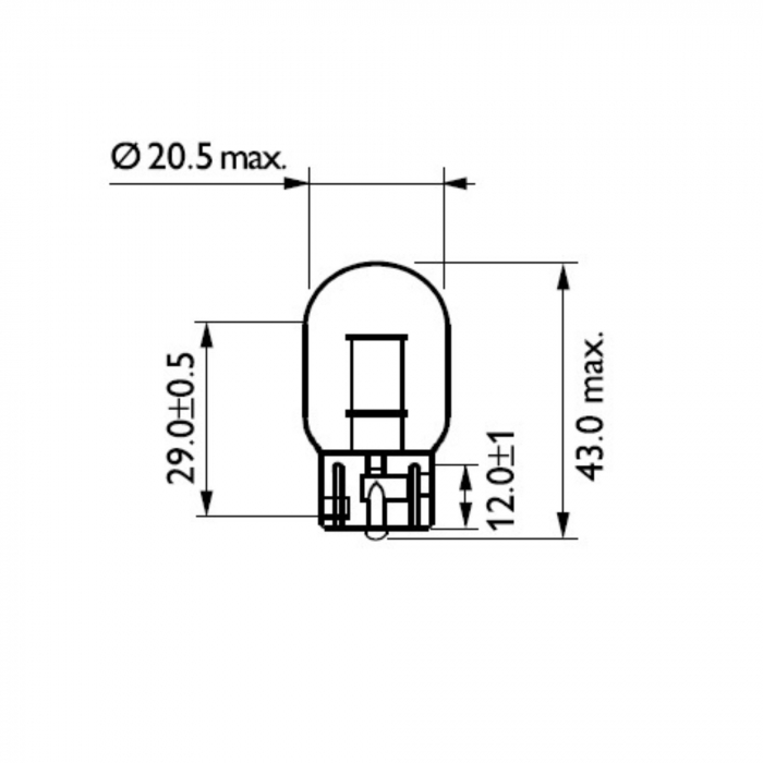 Set 2 Becuri Fara Soclu 12V W21W W3X16D Philips [3]