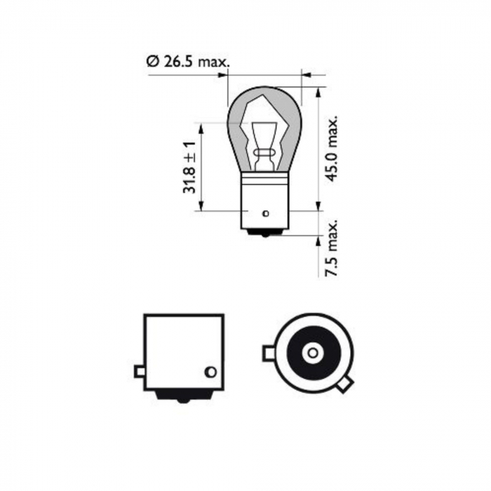 Set 2 Becuri Semnalizare PY21W 12V Philips (Blister) Silver Vision [3]