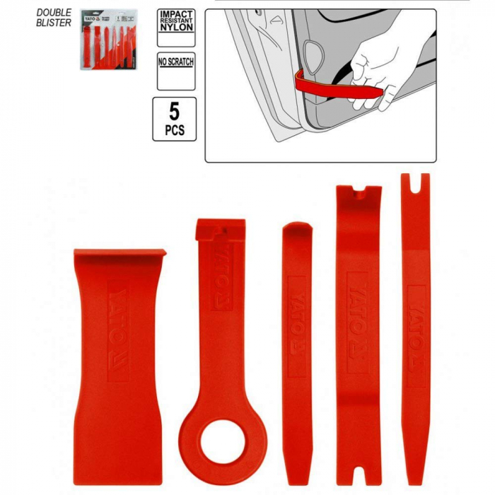 Set 5 extractoare Yato din plastic pentru panouri auto [2]