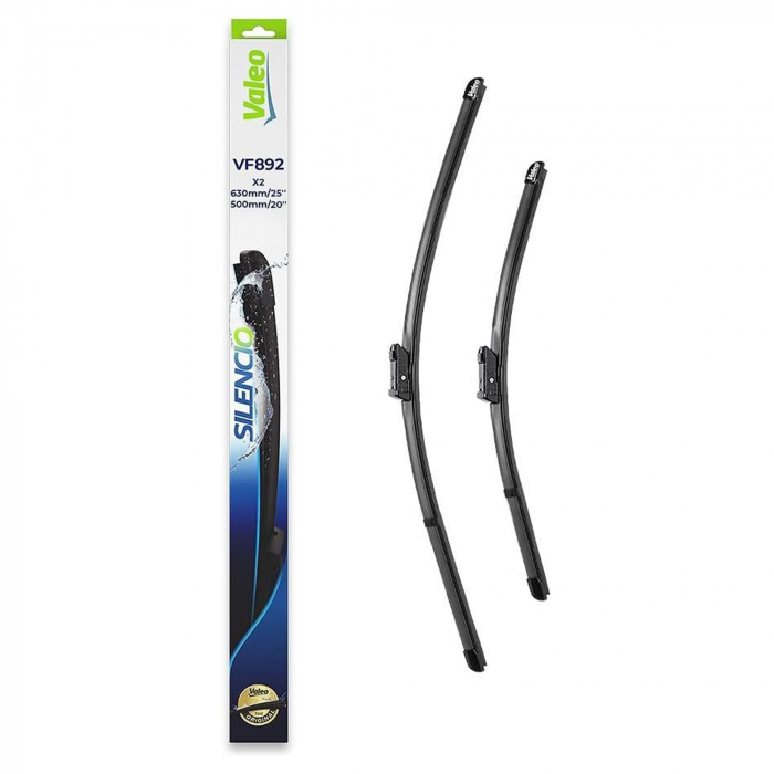 Set stergatoare Valeo Silencio 630 500mm VF892 pentru Alfa Romeo Tonale, Audi A5, A6 C8, A7 Sportback, A8 D5, E-Tron, Q3, Q5, Q8, Bmw Seria 7, Porsche Taycan, Volvo S90, V90, XC90