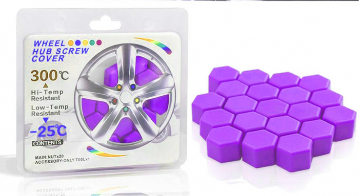 Set x 20 capace prezoane 17mm, rezistente pana la 300 grade C, silicon mov [3]