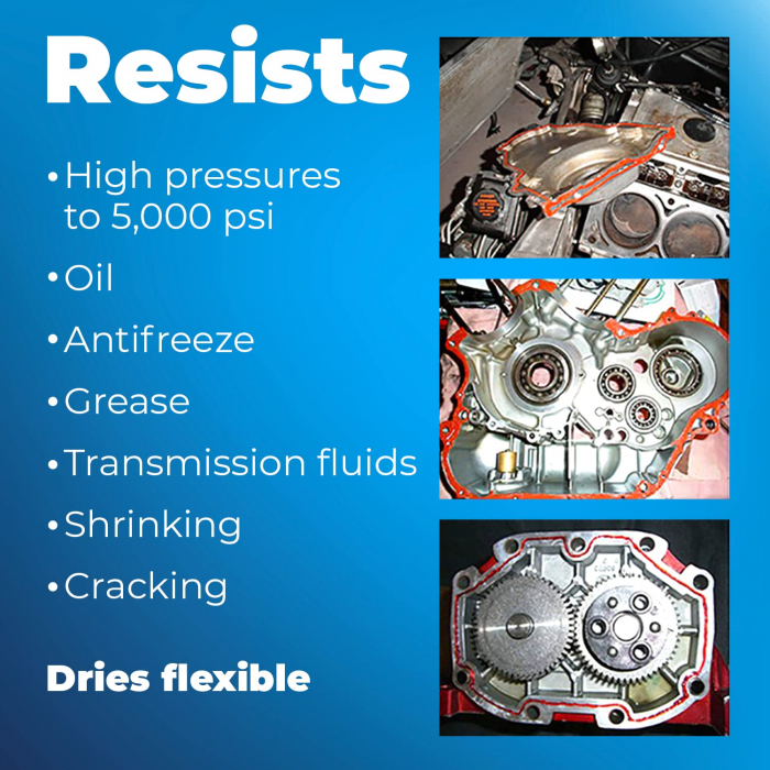 Silicon instant pentru etansare temperaturi inalte RTV Pro Seal rosu 85 gr [4]