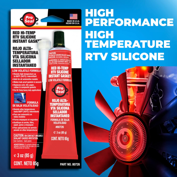 Silicon instant pentru etansare temperaturi inalte RTV Pro Seal rosu 85 gr [2]