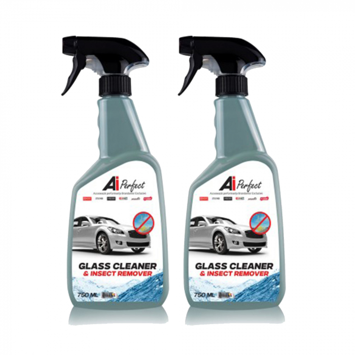 Pachet 2 x Solutie AI Perfect Glass Cleaner  Insect Remover 750 ml