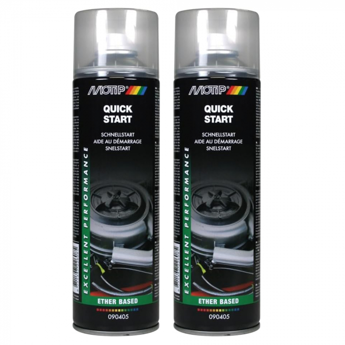 Pachet 2 x Spray Motip pentru pornire rapida motor 500 ml