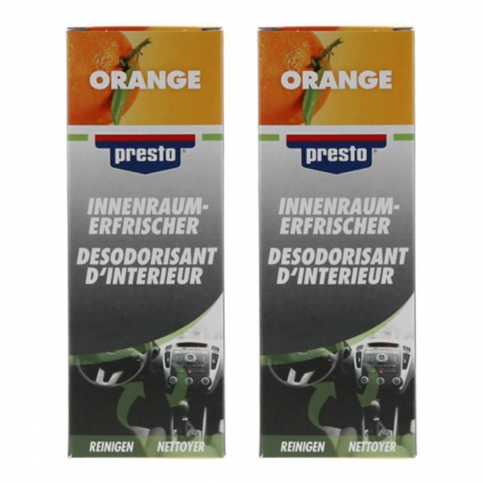 Pachet 2 x Spray Presto Orange pentru curatat si improspatat sistem AC 150 ml