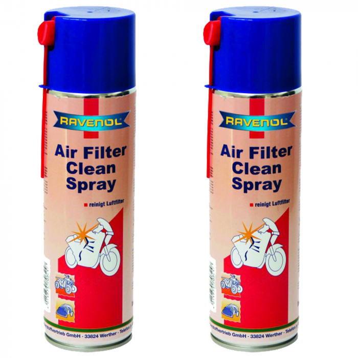 Pachet 2 x spray Ravenol curatare filtre de aer 500 ml