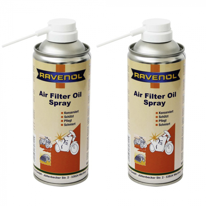 Pachet 2 x spray ulei Ravenol pentru ungerea filtrelor de aer 400 ml