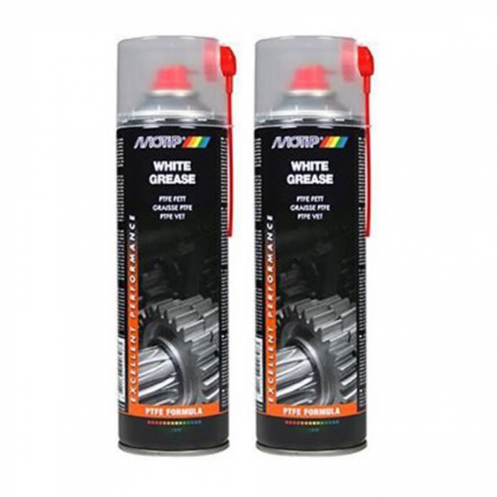 Pachet 2 x Spray vaselina alba cu PTFE 500 ml