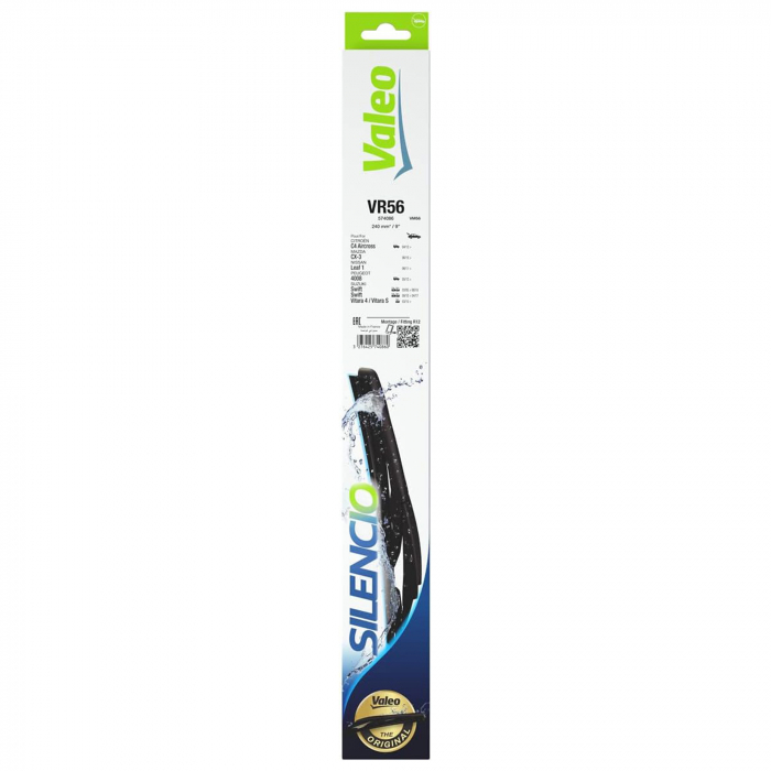 Stergator luneta Valeo Silencio 250mm VR56 pentru Citroen C4 Aircross, Dacia Spring, Fiat Sedici, Mazda CX-3, Nissan Leaf I, Peugeot 4008, Suzuki Swift, Vitara IV