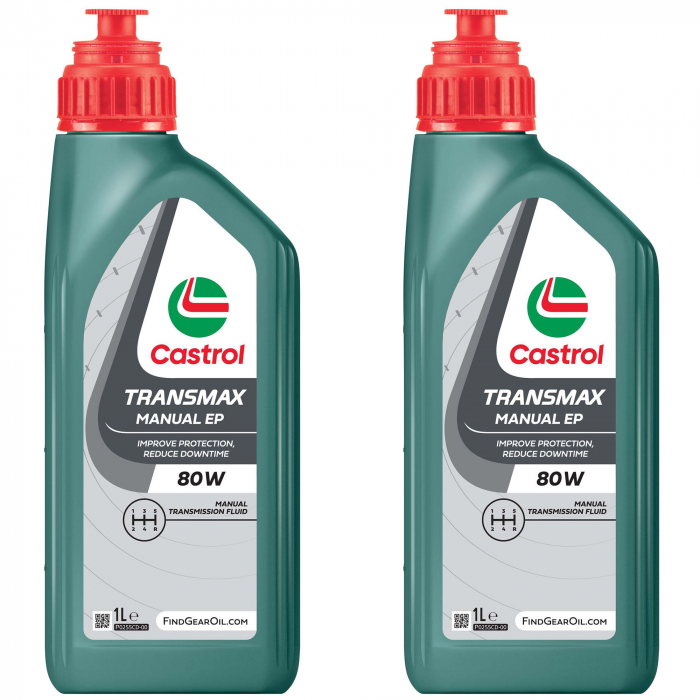 Pachet 2 litri ulei Castrol Transmax pentru transmisie manuala EP 80W