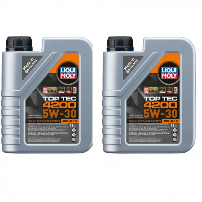 Pachet 2 litri Ulei de motor  sintetic Liqui Moly Top Tec 4200 5W30