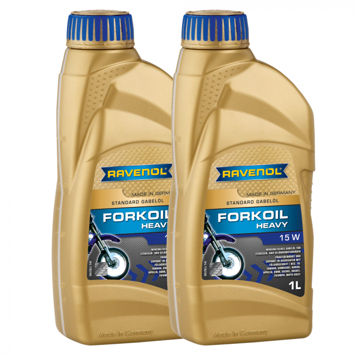 Pachet 2 litri ulei furca Ravenol Forkoil Heavy 15W