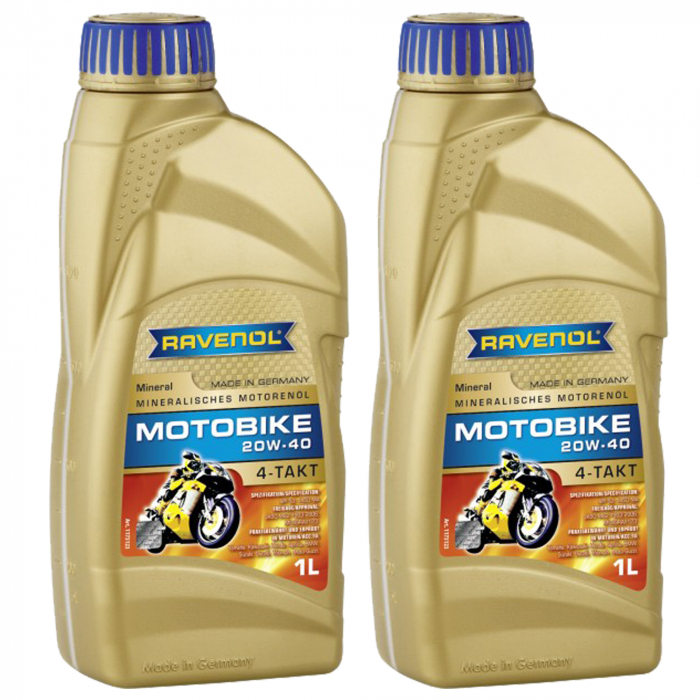 Pachet 2 litri ulei moto Ravenol Motobike 4T Mineral 20W40