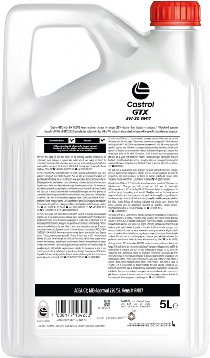 Ulei Castrol GTX RN 17 5W30 5 litri [2]