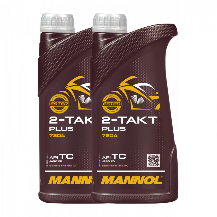 Pachet 2 litri Ulei Motor MANNOL 2-Takt Plus Sintetic (Motoare 2T High-Performance, JASO FD) [1]