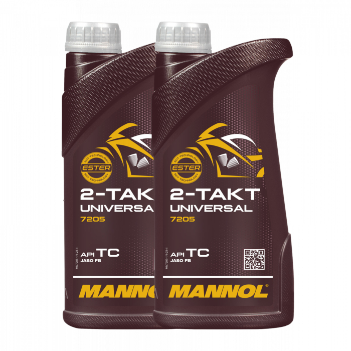 Pachet 2 litri Ulei Motor MANNOL 2-Takt Universal Mineral (Moto, Scutere, Fără Fum) [1]