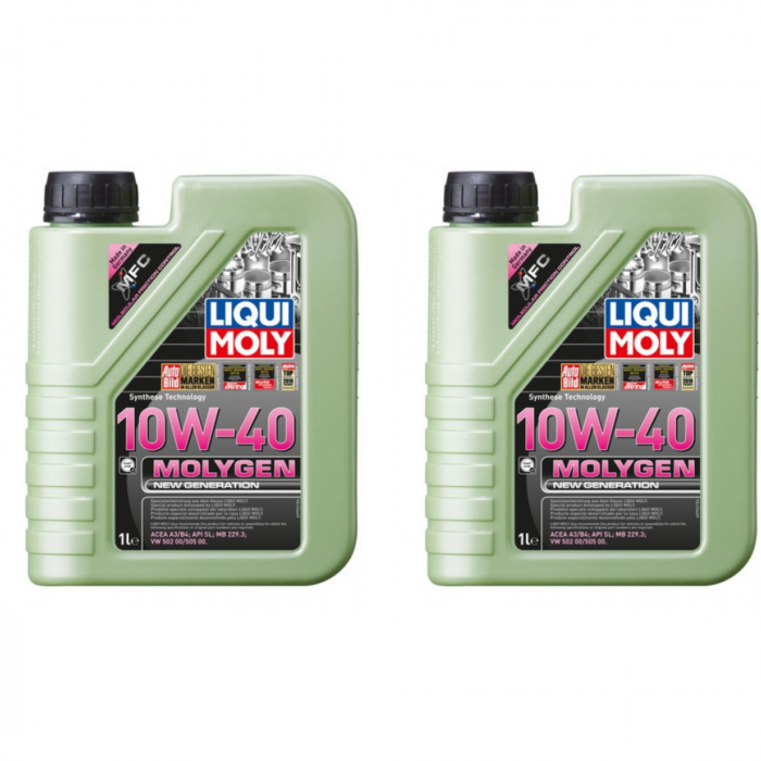 Pachet 2 litri Ulei motor Sintetic Liqui Moly Molygen New Generation 10W40