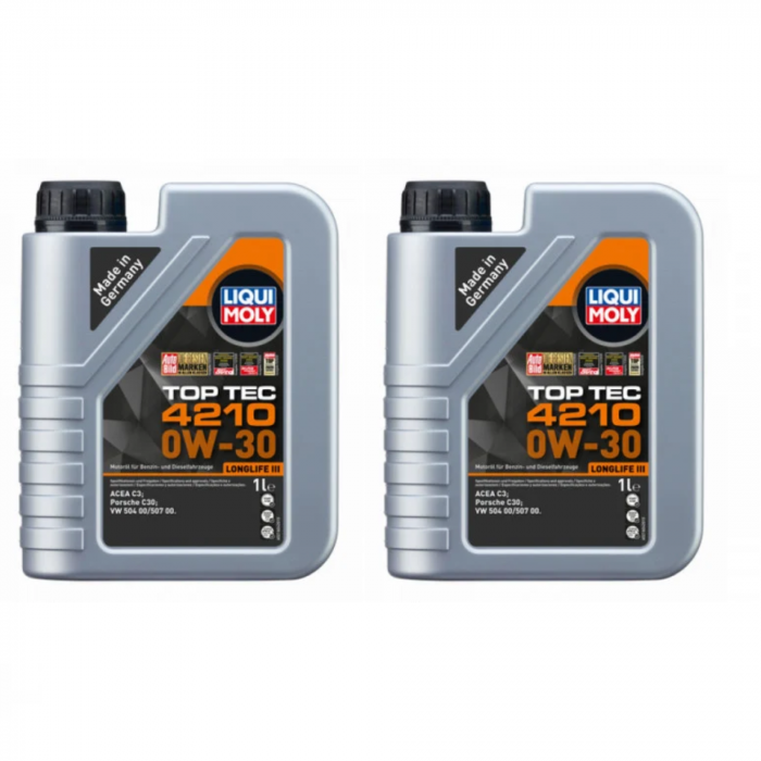 Pachet 2 litri Ulei Motor  Sintetic Liqui Moly Top Tec 4210 0W30
