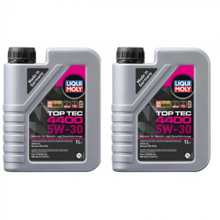 Pachet 2 litri Ulei Motor Sintetic Liqui Moly Top Tec 4400 5W30