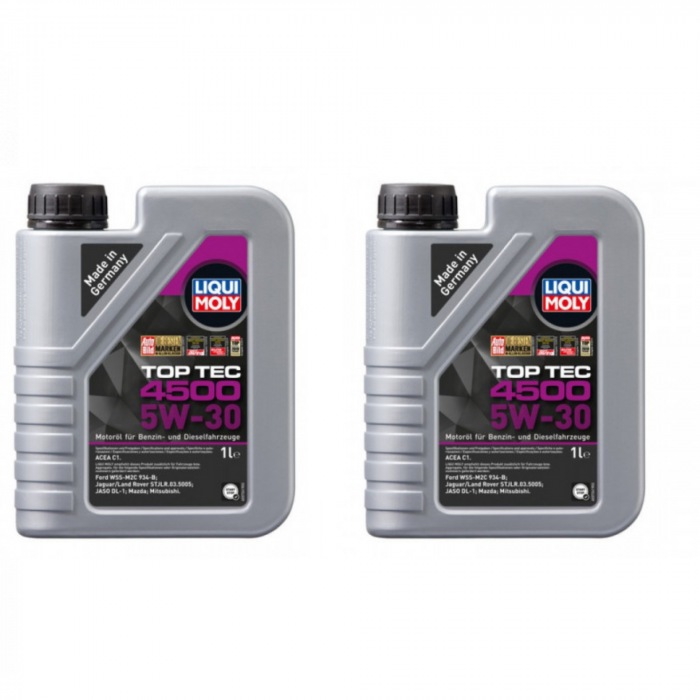 Pachet 2 litri Ulei Motor Sintetic Liqui Moly Top Tec 4500 5W30