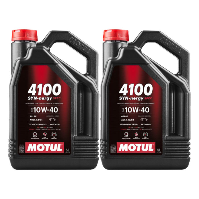 Pachet 10 litri ulei Motul 4100 SYN-NER S 10W40 ,   Protectie avansata si performanta pentru motoare pe benzina si diesel