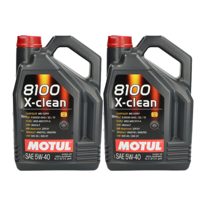 Pachet 10 litri ulei Motul 8100 X-Clean+ 5W40 ,   Protectie completa si performanta pentru motoare moderne