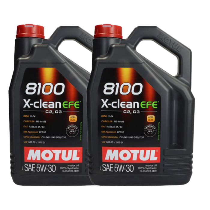 Pachet 10 litri ulei Motul 8100 X-Clean EFE 5W30 ,   Protectie superioara pentru motoare moderne pe benzina si diesel