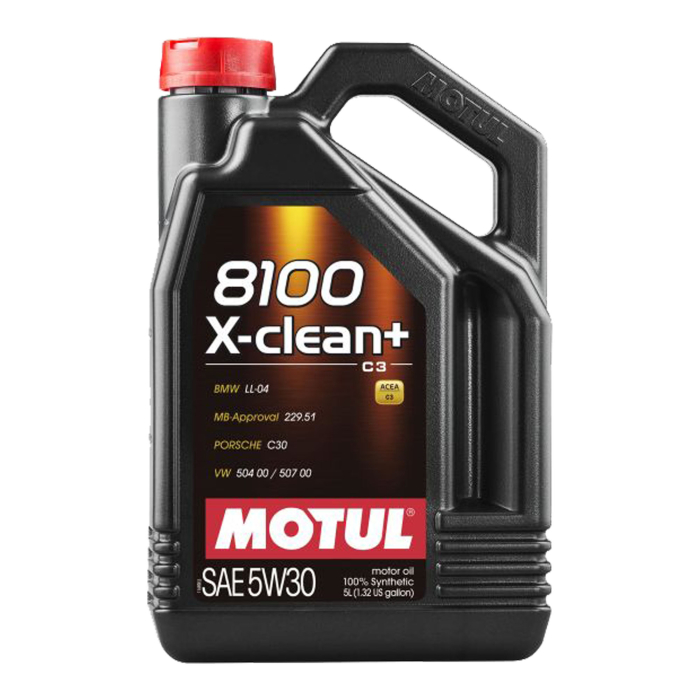 Ulei Motul 8100 X-Clean+ 5W30 5 litri ,   Performanta premium pentru motoare BMW, VW, Mercedes si Porsche