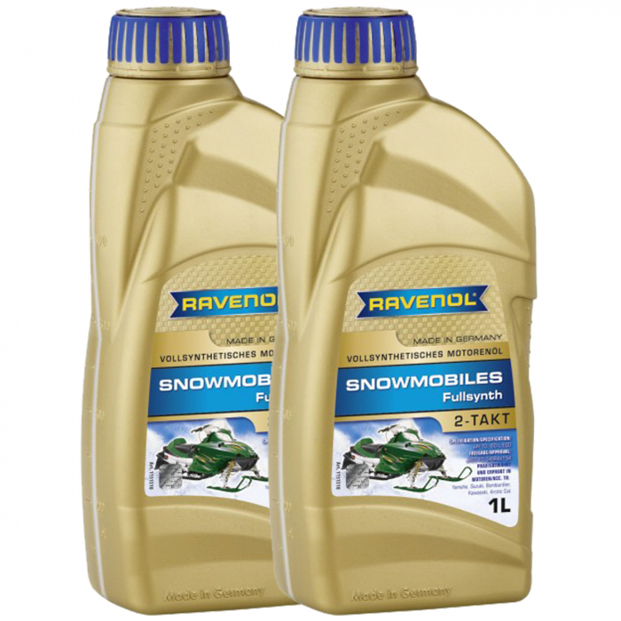Pachet 2 litri ulei Ravenol 2T Snowmobiles Fullsynth