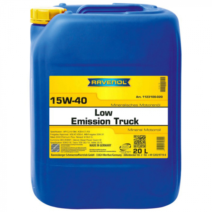 Ulei Ravenol Low Emission Truck 15W40 20 litri