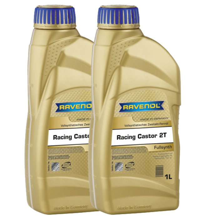 Pachet 2 litri ulei Ravenol Racing castor 2T