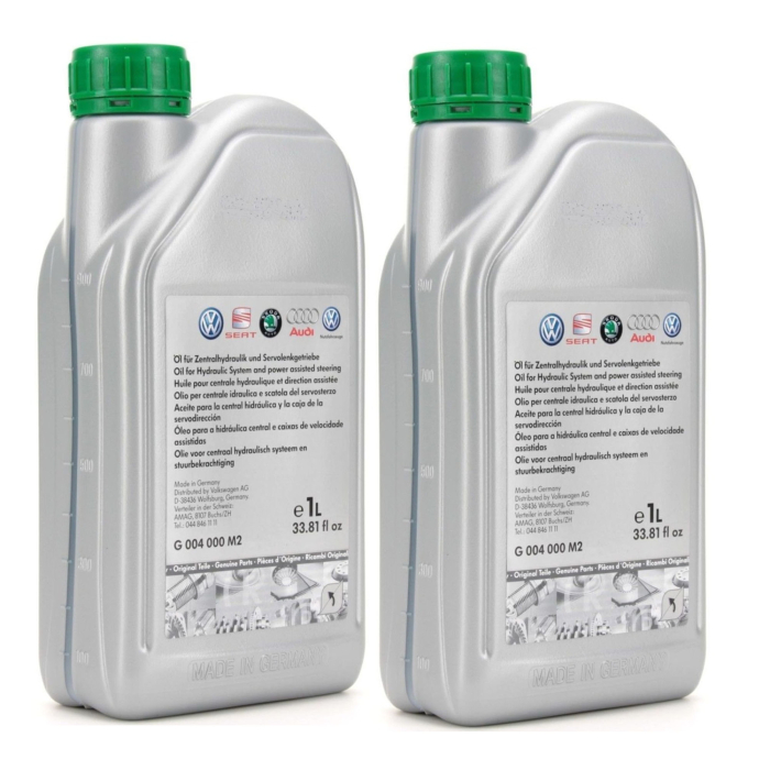 Pachet 2 litri Ulei servodirectie VW verde ,   lichid hidraulic original pentru sistemele VAG