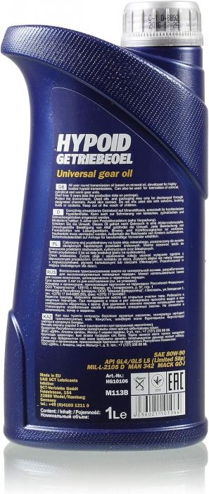 Ulei transmisie Mannol Hypoid Getriebeoel 80W90 1 litru [2]