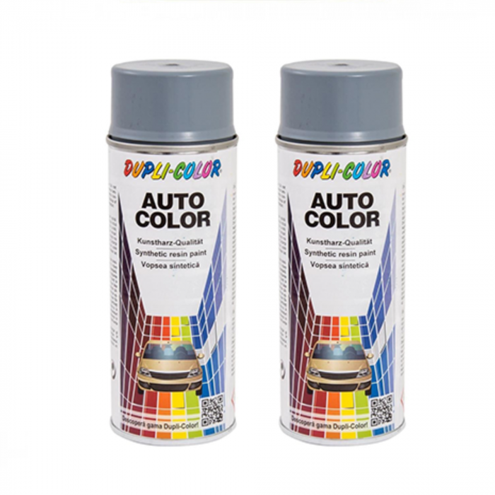 Pachet 2 x Vopsea spray auto Dacia gri metal 850 Dupli-Color 350 ml