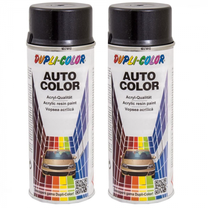 Pachet 2 x Vopsea spray auto Dacia gri petrol metalizata Dupli Color  350 ml
