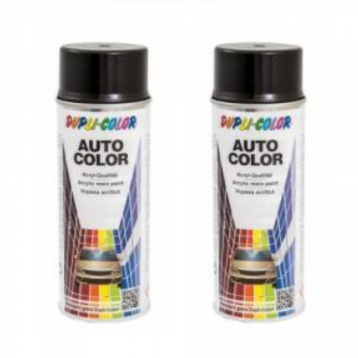 Pachet 2 x Vopsea spray auto  Dupli Color negru nacre metalizata  350ml