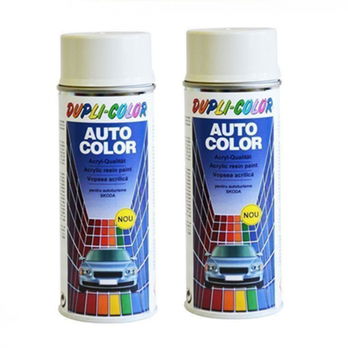 Pachet 2 x Vopsea Spray Auto Skoda Alb Candy 1026 Dupli-Color 400 ml