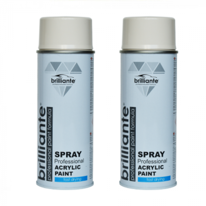 Pachet 2 x Vopsea Spray Brilliante Alb Crem RAL 9001 400 ml